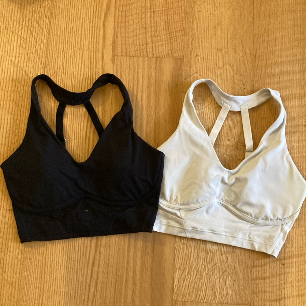Gymshark Whitney Simmons Black and White Sports Bras